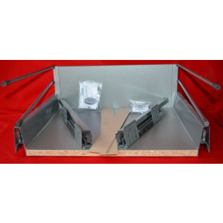 DBT Pan Soft Close Kitchen Drawer Box With Rails  - 400mm Deep x 224mm High x 400mm Wide