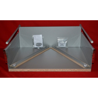 Silver Pan Metal Sided Kitchen Drawer – 350mm D x 250mm H x 400mm W