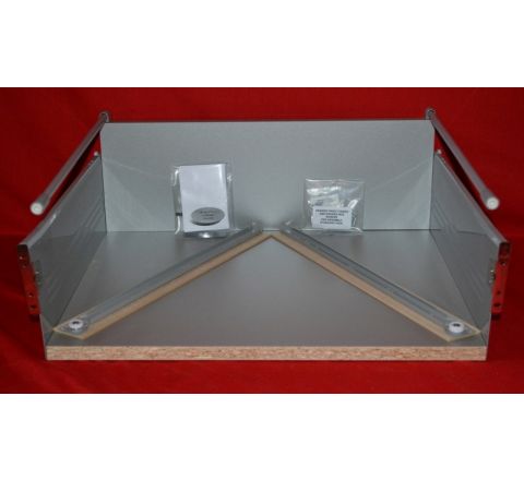 Silver Pan Metal Sided Kitchen Drawer – 350mm D x 200mm H x 300mm W